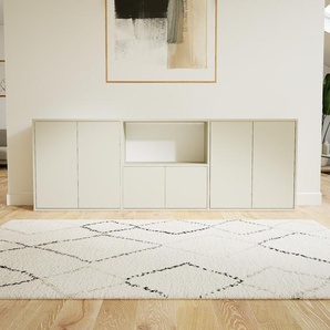 Sideboard Taupe - Designer-Sideboard: Türen in Taupe - Hochwertige Materialien - 226 x 80 x 34 cm, Individuell konfigurierbar
