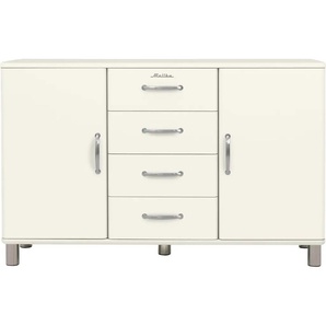 Sideboard TENZO Malibu Sideboards Gr. B/H: 146 cm x 92 cm, weiß (white) Sideboards mit dem Malibu Logo auf der mittleren Schubladenfront, Breite 146 cm