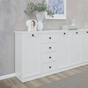 Sideboard TRENDTEAM Baxter Sideboards weiß Sideboards zeitloser Landhausstil, mit Vollauszug