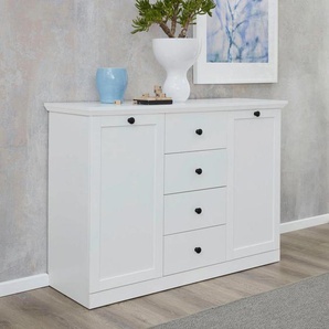 Sideboard TRENDTEAM Baxter Sideboards weiß Sideboards zeitloser Landhausstil, mit Vollauszug