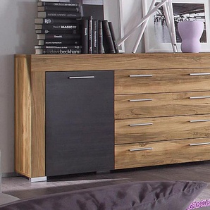 Sideboard TRENDTEAM Boom Sideboards Gr. B/H/T: 176 cm x 79 cm x 40 cm, 4, braun (satin nussbaumfarben, darkwood) Sideboards