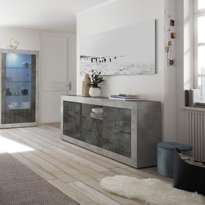 Sideboard Urbino I 184 x 86 x 43cm Grau/Anthrazit/Hellgrau