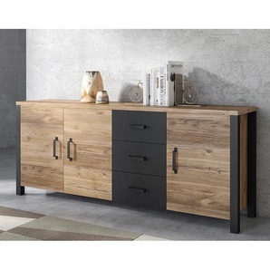 Sideboard II 192 x 79 x 43cm Braun/Fichte Dekor