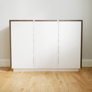 Sideboard Weiß - Designer-Sideboard: Türen in Weiß - Hochwertige Materialien - 118 x 85 x 34 cm, Individuell konfigurierbar