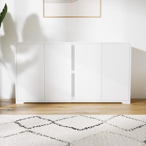 Sideboard Weiß - Designer-Sideboard: Türen in Weiß - Hochwertige Materialien - 151 x 81 x 34 cm, Individuell konfigurierbar
