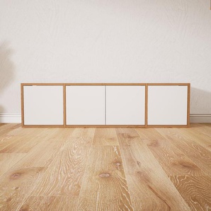 Sideboard Weiß - Designer-Sideboard: Türen in Weiß - Hochwertige Materialien - 154 x 41 x 34 cm, Individuell konfigurierbar