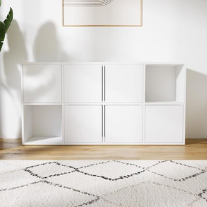 Sideboard Weiß - Designer-Sideboard: Türen in Weiß - Hochwertige Materialien - 156 x 79 x 34 cm, Individuell konfigurierbar