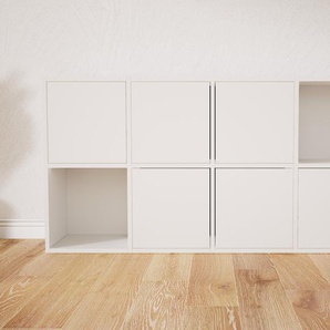 Sideboard Weiß - Designer-Sideboard: Türen in Weiß - Hochwertige Materialien - 156 x 79 x 34 cm, Individuell konfigurierbar