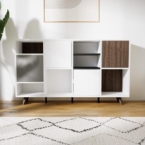 Sideboard Weiß - Designer-Sideboard: Türen in Weiß - Hochwertige Materialien - 156 x 91 x 34 cm, Individuell konfigurierbar