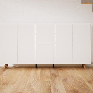 Sideboard Weiß - Designer-Sideboard: Türen in Weiß - Hochwertige Materialien - 190 x 91 x 34 cm, Individuell konfigurierbar
