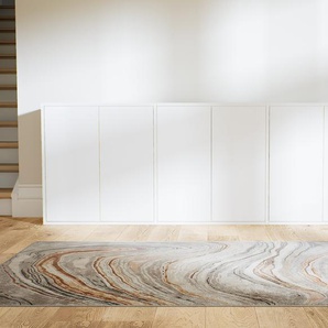 Sideboard Weiß - Designer-Sideboard: Türen in Weiß - Hochwertige Materialien - 226 x 79 x 34 cm, Individuell konfigurierbar