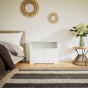 Sideboard Weiß - Designer-Sideboard: Türen in Weiß - Hochwertige Materialien - 77 x 62 x 34 cm, Individuell konfigurierbar