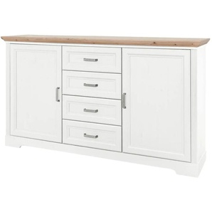Sideboard - weiß - Materialmix - 165 cm - 88 cm - cm 41,0 | Möbel Kraft