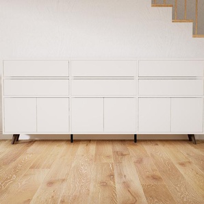 Sideboard Weiß - Sideboard: Schubladen in Weiß & Türen in Weiß - Hochwertige Materialien - 226 x 91 x 34 cm, konfigurierbar