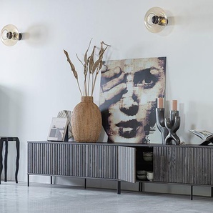 Sideboard - 150 cm 150 x 56 x 44cm Braun/Esche Dunkel