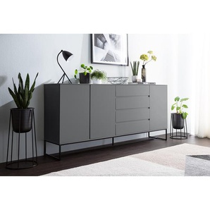 Sideboard I 186 x 86 x 40cm Grau/Dunkelgrau