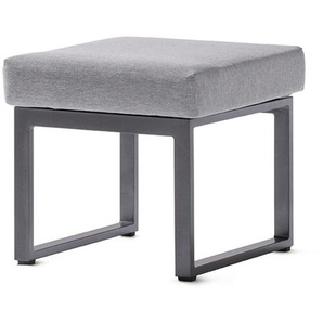 Sieger Adelaide Loungehocker Aluminium Eisengrau/Hellgrau