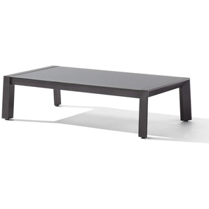 Sieger Brisbane Loungetisch 120x65x31 cm eisengrau/Glas hellgrau