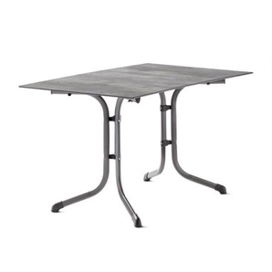Sieger Klapptisch 120x80cm eisengrau/Beton hell- Stahl mit Polytec® Tischplatte