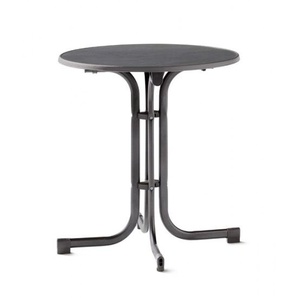 Sieger Klapptisch 70 cm eisengrau/Schiefer anthrazit- Stahl mit Mecalit-Pro Platte