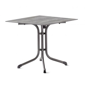 Sieger Klapptisch 80x80 cm eisengrau/Beton hell - Stahl mit Polytec® Tischplatte