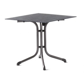Sieger Klapptisch 80x80 cm eisengrau/Schiefer anthrazit - Stahl mit Polytec® Tischplatte