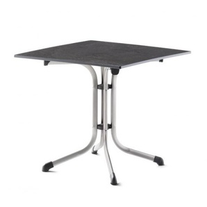Sieger Klapptisch 80x80 cm eisengrau/schiefer anthrazit - Stahl mit Vivodur®Tischplatte