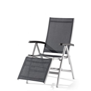 Sieger Relaxliege Bodega in graphit/grau, Alugestell beschichtet mit wetterfesten Gewebe