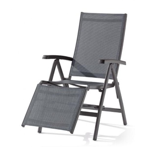 Sieger Relaxliege Bodega in grau-silbergrau, Alugestell beschichtet mit wetterfesten Gewebe