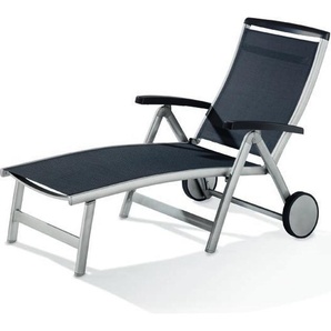 SIEGER Rollliege Royal in Grau, Textilux®-Kunstfasergewebe - 193x101x78cm (BxHxT) 970342