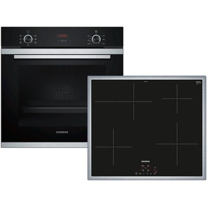 Siemens EQ212XA01Z Set Backofen HB213ABS0 Edelstahl + Induktionskochfeld EH64KBFB5E