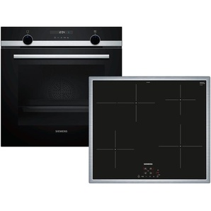 Siemens EQ522XA01Z Set Backofen HB517GBS0 Edelstahl + Induktionskochfeld EH64KBFB5E