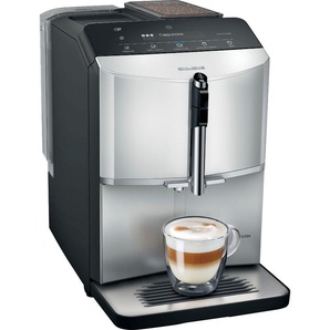 SIEMENS Kaffeevollautomat EQ300 TF303E01, viele Kaffeespezialitäten, OneTouch-Funktion Kaffeevollautomaten benutzerfreundliches Display, Keramikmahlwerk, daylight silber silberfarben (daylight silver) Kaffeevollautomat