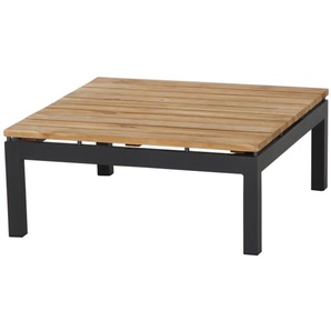 Siena Garden Alivida Loungetisch 75x75 cm Alu/Schwarz Teak