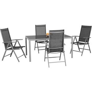 Siena Garden Garten-Essgruppe Saturn / Sola, (Set, 3-tlg), bestehend aus 2 Sesseln und 1 Tisch