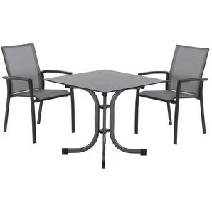 Siena Garden Gartenmöbel 3er-Set  Velia ¦ grau ¦ Maße (cm): B: 80 H: 89