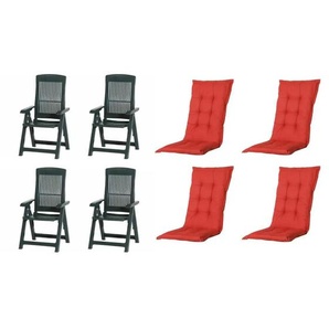 Siena Garden Gartensessel 8er-Set  Tampa ¦ grün ¦ Maße (cm): B: 61 H: 109