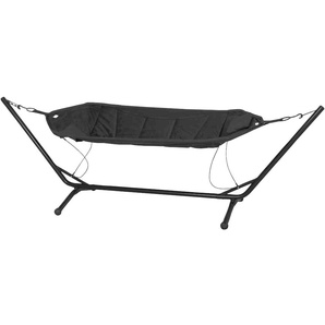 Hängematte SIENA GARDEN Hängematten schwarz (schwarz, grau) Weiteres Campingzubehör Stahlgestell pulverbeschichtet
