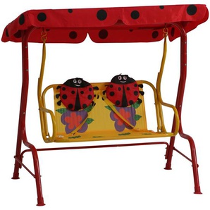 Siena Garden Kinder-Hollywoodschaukel, Rot, Textil, 115x118x75 cm, wetterbeständig, Gartenmöbel, Hollywoodschaukeln