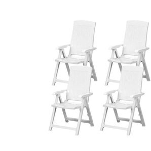 Siena Garden Klappsessel 4er-Set   ¦ weiß ¦ Maße (cm): B: 44 H: 111