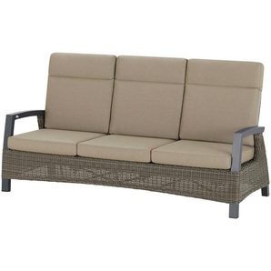 Siena Garden Lounge-Sofa 3-sitzig  Corido ¦ grau ¦ Maße (cm): B: 206 H: 103 T: 87.0
