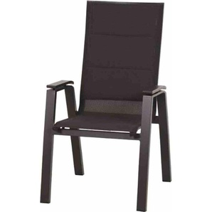 SIENA GARDEN Milano Sessel, anthrazit matt, Aluminium pulverbeschichtet/Ranotex, 59,5x69x105 cm, stapelbar M21936