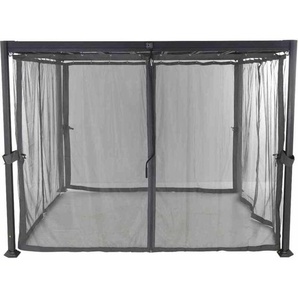Siena Garden - Moskitonetze zu Pavillon Florenz 3x3 m, grau, 4er Set Bezug aus Polyester, 32 g/m² in grau, 4 Stück