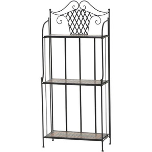 Siena Garden Prato Regal 62x29x142 cm Stahl/Schwarz