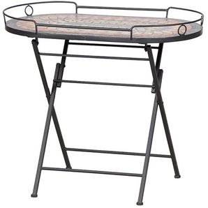 Siena Garden Prato Serviertisch 41x67,5x60 cm Stahl/Schwarz