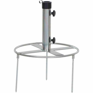 SIENA GARDEN Rasendorn Ø 40 cm galvanisiert, mit Kunststoffadaptern für Schirmstöcke Ø48/38/32 mm