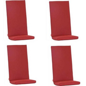 Siena Garden Sesselauflagenset, Rot, Textil, 2-teilig, Uni, Füllung: Schaumstoff, 123x6x48 cm, pflegeleicht, für den Außenbereich geeignet, UV-beständig, mittels Bändern zu befestigen, Outdoor-Kissen, Sesselauflagen