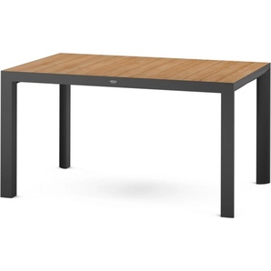 Siena Garden Silva Dining Tisch 140 x 90 cm - Aluminium (matt anthrazit) &Teak P37180