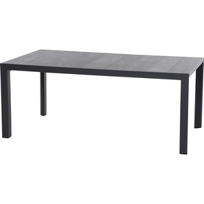 Siena Garden Silva Dining Tisch 180x100 cm – Aluminium (matt anthrazit) & Keramikplatte (wood grey) M29425