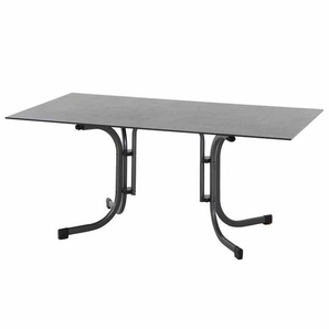 Siena Garden Sola Klapptisch 160x90 cm, anthrazit Gestell Stahl anthrazit, Tischplatte HPL dark stone 01922559M